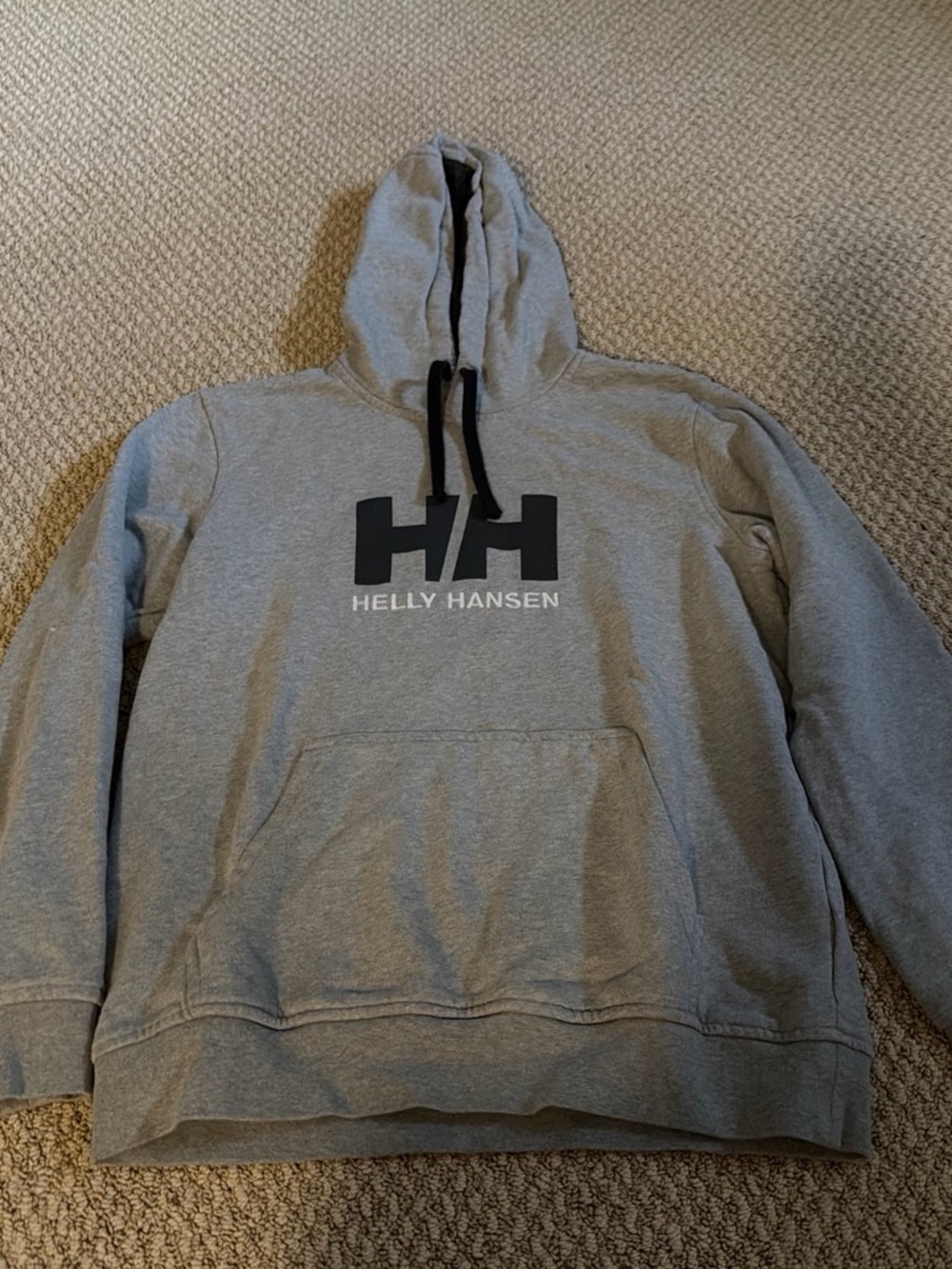 Helly Hansen Light Gray Hoodie with Black HH Logo